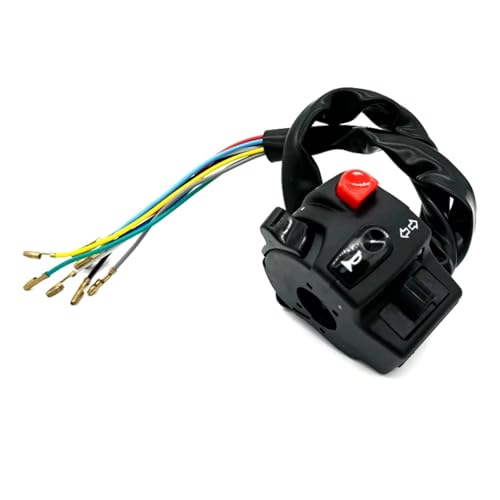 Commande clignotant moto bouton klaxon universel guidon usé 22mm - 5