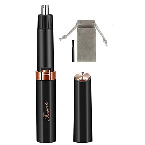 Famate Nose Hair Trimmer for Men Electric Nose Ear Hair Trimmer/Clipper Dual-Edge Blade Painless Hair Remover Battery Operated ( Battery Not Included)