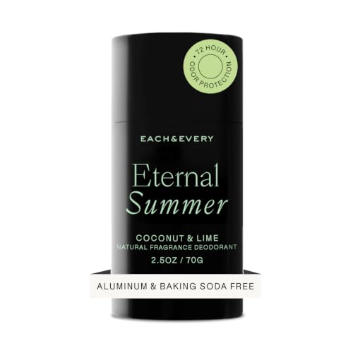 Each &amp; Every Natural Deodorant, EWG Verified &amp; Vegan (2.5oz)