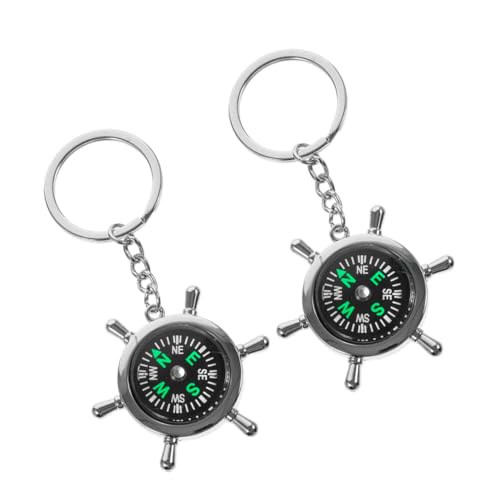 Pareja de Brújulas Mini Llavero con Mosquetón de Zinc miniatura 1