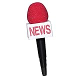 UNDERWRAPS Faux News Reporter Microphone - Halloween Microphone Prop, Kids Microphone for Cosplay, Pretend Prop, Interview Microphone, Adults Accessories