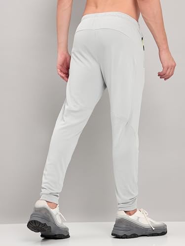Image of TECHNOSPORT Mens Polyester Slim Fit Activewear Track Pant with SPF50+ for Running, Workout Wear Antimicrobial & Quick Dry