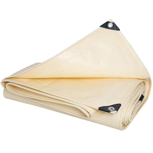 Lona pequeña beige multiusos impermeable lona con ojales para camping 2 x 3 m 2