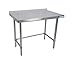 BK Resources VTTROB-1848 18"W Stainless Steel Open Base Work Table with 1-1/2" Splash Riser & Galvanized Legs 48"L(Left to Right) x 18"W(Front to Back) x 34-3/4"H NSF Approved
