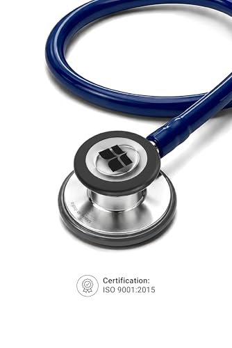 Image of Knya 6sense Stethoscope for Doctors & Residents | Tunable Diaphragm | Dual-Head Chest Piece for Adult & Pediatric Use | Lightweight Stainless Steel | Latex-Free Tubing | Soft-Seal Ear Tips | Premium Gift Box | for Medical Students (Navy Blue)