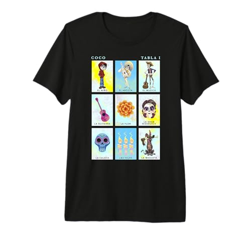 T-shirt Premium Coco Disney Pixar avec coupe ajustée et finitions haut de gamme