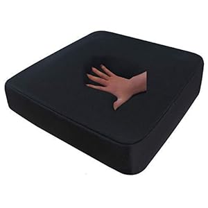 Gel / gelschuim zitkussen / anti-decubitus zitkussen 40 x 40 x 10 cm ZWART voor rolstoel / stoel / auto / vrachtwagen / bureaustoel / managerstoel kussen steunkussen rug + billen (RG 85 (medium))