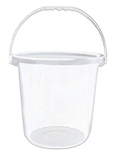 Image of Kuber Industries Bucket for Bathroom|Bucket 16 LTR|Plastic Bucket Fot Bathroom, Kitchen (White)