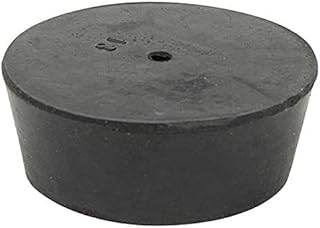 Black, Rubber, PK 3,Stopper 25 mm Neck Size, 35 mm Height,2040-13.5-1H