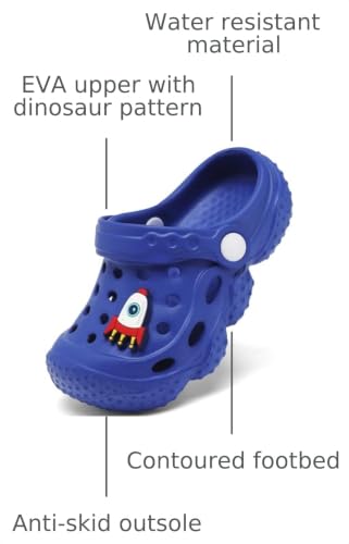 Image of ChayChax Kid's Garden Clogs Cute Slides Sandals Toddlers Beach Pool Shower Shoes with Non-Slip Sole