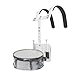 ARTSEWPLY Adjustable Snare Drum Carrier with White Back Frame and Shoulder Strap Marching Band Drum Harness for Easy Assembly and Percussion Accessories