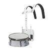 Adjustable Snare Drum Carrier with White Back Frame and Shoulder Strap Marching Band Drum Harness for Easy Assembly and Percussion Accessories