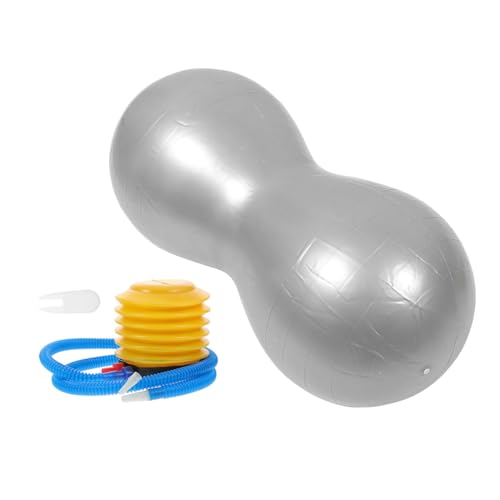 Abaodam 1 Set Peanut Shape Yoga Balls Inflatable Exercise Balls for Home Workouts Gym Yoga Pilates Thicken Burst Resistant Design with Pump Versatile for Therapy Birthing Dog Training