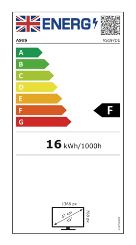 Hannspree Hanns.G HE 196 APB LED Display 47 Cm  18.5"  1366 X 768 Pixels Wxga Black