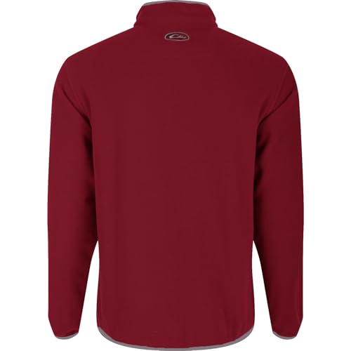 Image of Drake Waterfowl Men's Camp 2.0 Fleece Pullover | Hunting Anti-Pill Moisture Wicking 1 /4 Neck Snap Sweater with Chest Pocket