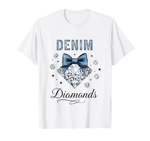 Denim and Diamonds Western Graphic Tee for Girls Women T-Shirt