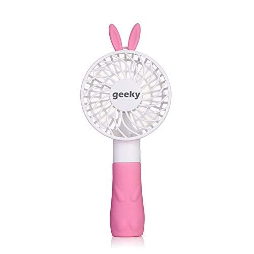 Geeky Rabbit Portable Handheld Mini Fan with USB Rechargeable with Built-in Battery (Pink) (B0CSFTCM28) Amazon Price History, Amazon Price Tracker