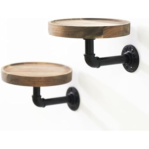 Un-OPENED BOX Round Acacia Wood Shelves Cover