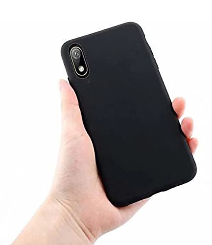 Image of Mobile Back Cover Case for Honor 8S / Huawei Y5 (2019), Amn-Lx9, Amn-Lx1, Amn-Lx2, Amn-Lx3 (Silicone Case|CameraProtection|Black SC1510)