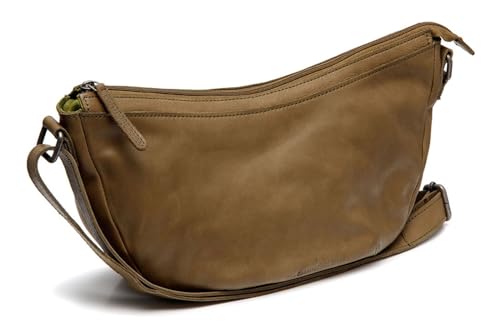 Sac bandoulière Clarita vert olive cuir Chesterfield