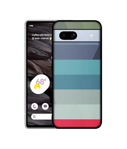 Image of Colorful Lines Design Premium 2D Printed Metal Back Case Cover for Google Pixel 7A 5G