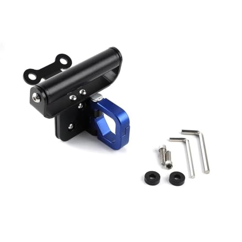 Support navigation PCX 125 bleu avec crochet pour casque moto