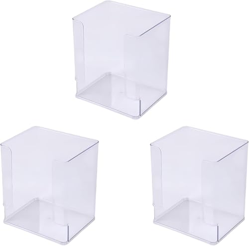 [lalarimi]サットリーナ 収納 マスクストッカー タワー型縦型収納 上入れ下出し設計 透明アクリル 無蓋 防塵 防湿 段差付き 多層構造デザイン 転倒防止 化粧台/キッチン/デスク対応 インスタントラーメン整理 小物安定収納 1/2/3/4個組選択 スタッキング専用ユニット (収納ボックス*3)