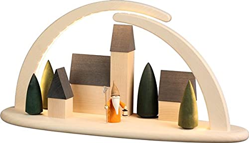 Arche lumineuse à LED ville et lutin de nuit 42x21x13cm