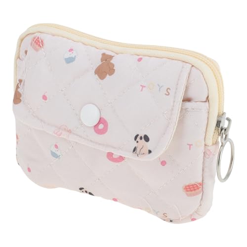 1Pcs Card Wallet Donut Bears Flip Wallet Polyester Pink 12x9cm2