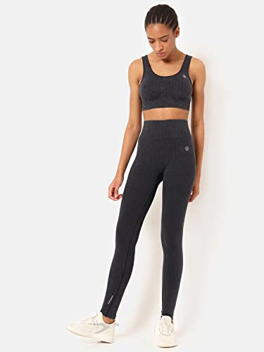 Image of Women's Nylon Lightly Padded Wire Free Sports Sports Bra (CS601384S Black S)
