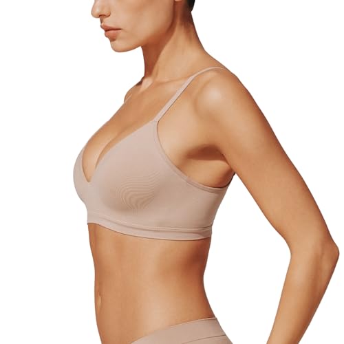 ThirdLove Form Fit Wireless Bra, Wire Free Bras with Support and Lift, Seamless, Comfortable Bras for Women, 2 PK Black/Taupe4