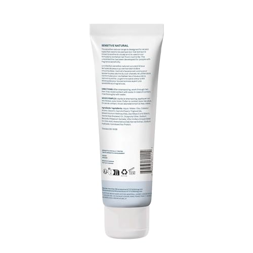 Image of ATTITUDE Extra Gentle Hair Conditioner for Sensitive Dry Scalp, Soothing Oat, Naturally Derived Ingredients, Dermatologically Tested, Vegan Detangler, 8 Fl Oz