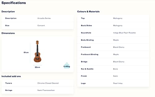 (Concert) - Ukulele Starter Kit (15-FREE-Bonuses) Mahogany Uke, Compression Sponge Case, Aquila Strings, Felt Picks, Tuner, Chord Stamp, Chord Chart, Leather Strap, Live Lesson & More