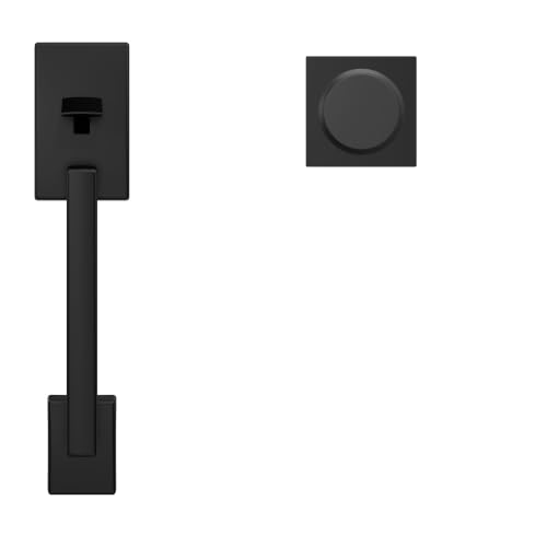 Image of SCHLAGE Century Lower Half Entry Handleset, Bowery Lever, Matte Black