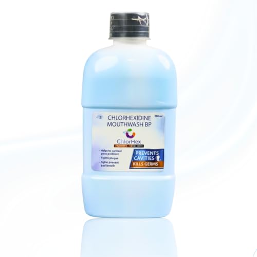 ChlorHex Mouthwash Pack of 10 Bottles, Antibacterial Fluoride Oral Rinse for Daily Oral Hygiene, Fresh Breath and Plaque Control, Gentle Formula for Regular Use