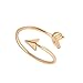 Produktbild CAOLATOR.Ringe Damen Verstellbaren Pfeil Ringen Mode Offener Ring Finger Deko Schmuck Zubehör Einstellbare Größe für Mädchen und Frauen (Gold)