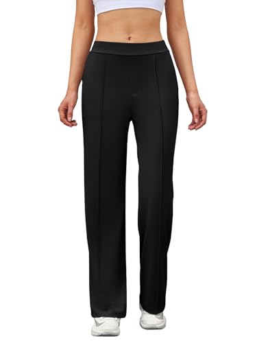 Women's Straight Leg Pants Strech Business Casual Pants High Waisted Work Dress Office Trousers with Pockets4