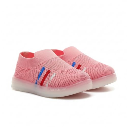 Image of inchJugnu inch LED Light-Up Baby Shoes (0-5 Years) | Soft Sole Comfort for Tiny Feet, Breathable Knit, Easy Slip-On | Magical Glowing Shoes for Happy Kids.