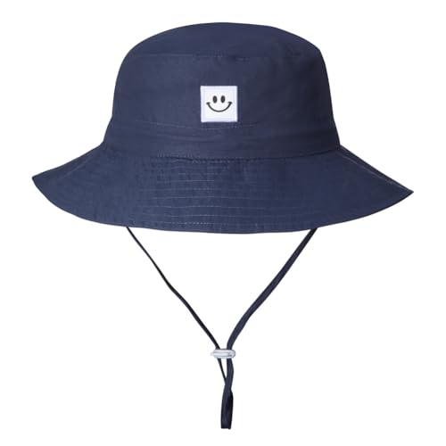 Image of MaxNova Baby Sun Hat Smile Face UPF 50+ Toddler Bucket Hat for Boys Girls 0-7 Years