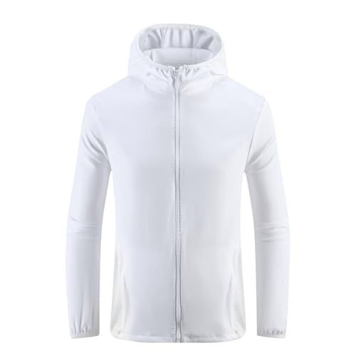 Long Sleeve Sun Shirts for Men Full Zipper UPF 50+ Protection Fishing Rashguard Hoodie Quick Dry Athletic Jacket