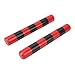 1 Pair Sand Stick Shaker, Wooden Case Iron Beads Cylinder Sand Shaker Rhythm Percussion Musical Instruments for Early Education (Red Stripe