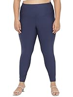 AMYDUS Plus Size Women Tummy Tucker Jeggings | High-Waist | Stretchable | Skinny Fit | Wide Waistband | Cloud Soft Fabric | Tummy Shaper Pants for Women - L to 9 XL Denim Blue