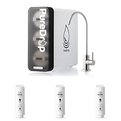 PureDrop PDR-3CUW 0.01?m Ultra-Filtration Under Sink Water Filter System, with Replacement Filters