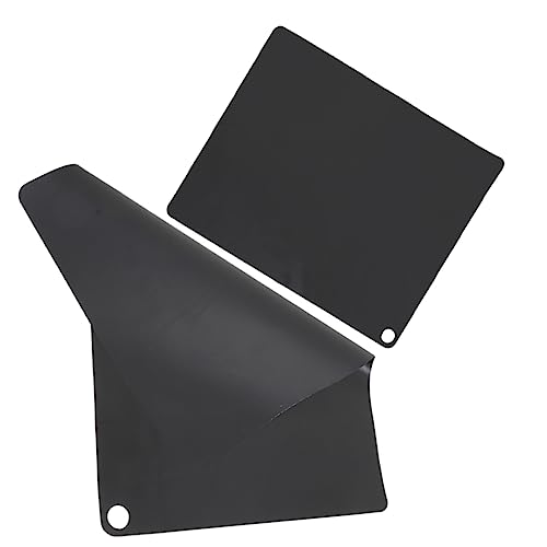 COLLBATH 2pcs Silicone Hob Covers for Gas Cookers Heat Resistant Stove Top Protector Non Stick Reusable Grill Mats Pan Protectors Induction Cooktop Mat