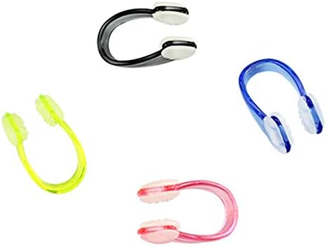 SAKINU 4packs Silicone Swimming Nose Clips, Anti-Slip Waterproof Comfort Nose Plugs Prevent Water Inhalation for Adult Kid Diving Training