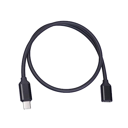 Angoily タイプック延長ケーブル タイプc急速充電ケーブル Usb-c延長コード 電源 延長充電 C充電 Usb-c オス - アダプター 銅線 Black