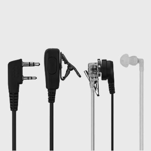 Image of RENMAX Air Acoustic Tube Covert Wired Earpiece Throat Mic Earphone Headset 2-Pin Audio Connector Suitable for Models VU-5R, BF-88S etc (Pack of 2)