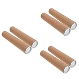 SHINEOFI 6 Stk Papierrohr Papprohr Plakatröhre aus Papier Dokumentenaufbewahrungsröhre Dokumente Aufbewahrungsrohr Posterrolle Versandhülsen aus Pappe feuerungsanlage für Khaki