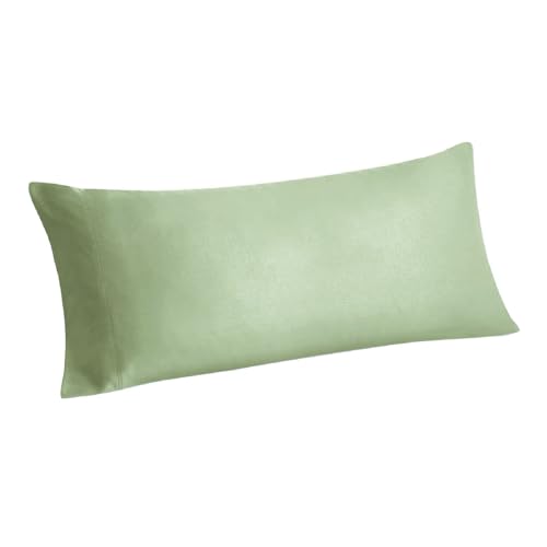 Image of BEDELITE Body Pillow Pillowcase, Rayon from Bamboo, Sage Green, 20 inchx54 inch