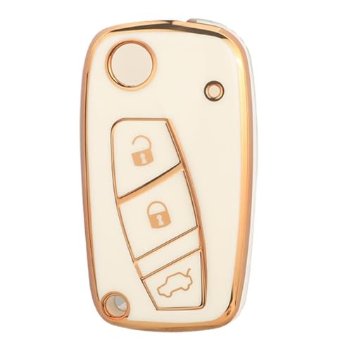 Étui en TPU pour clé télécommande Fiat Punto Ducato Panda boîtier 3 boutons de voiture